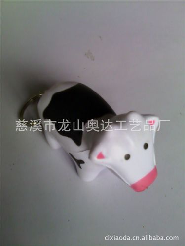 鑰匙配飾 【廠家供應PU奶牛鑰匙扣工藝品】PU鑰匙扣