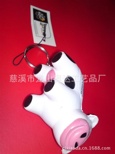 鑰匙配飾 廠家直銷/訂做PU鑰匙扣奶牛/PU廣告促銷/饋贈禮品/鑰匙配飾原始圖片2