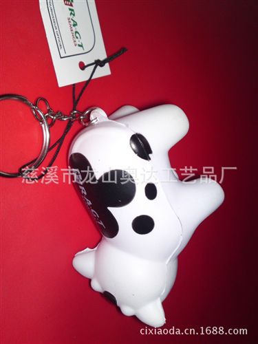 鑰匙配飾 廠家直銷/訂做PU鑰匙扣奶牛/PU廣告促銷/饋贈禮品/鑰匙配飾原始圖片3
