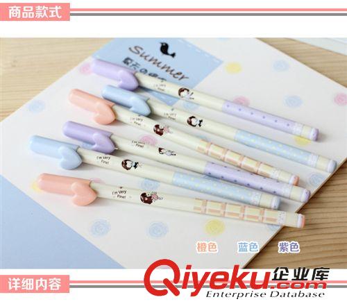 學(xué)習(xí)用品 日韓可愛0.38mm創(chuàng)意中性筆水筆辦公文具 甜品女孩中性筆 V1398