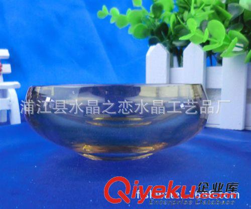 水晶煙灰缸 gd酒店客房用品 琥珀色圓形水晶煙缸原始圖片3