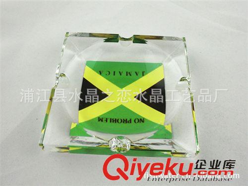 水晶煙灰缸 優惠供應正方形彩圖水晶煙灰缸原始圖片3