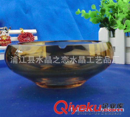 精品酒店用品 五星級酒店客房用品 大號7732雙色水晶煙灰盅 水晶客房擺件