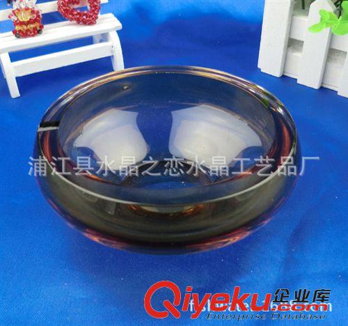 精品酒店用品 五星級酒店客房用品 大號7732雙色水晶煙灰盅 水晶客房擺件