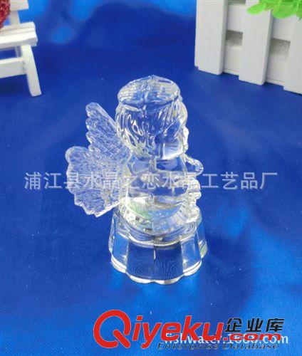 宗教用品 供應(yīng)坐著的水晶天使加發(fā)光底座等水晶基督教禮品、水晶宗教禮品