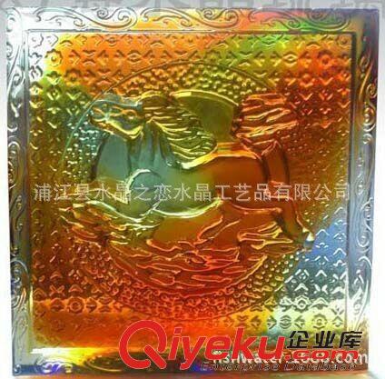 精品琉璃擺件 廠家直銷80X80MM四方形水晶墻磚  水晶琉璃墻磚