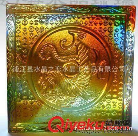 精品琉璃擺件 廠家直銷100X100MM四方形水晶墻磚