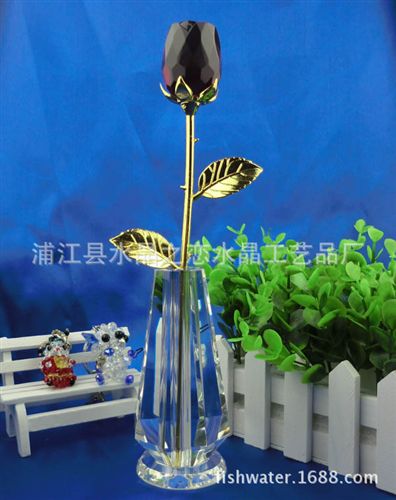 水晶玫瑰 現(xiàn)貨供應(yīng)情人節(jié)禮品 520節(jié)日禮品 生日禮物 水晶玫瑰花 5色可選原始圖片3