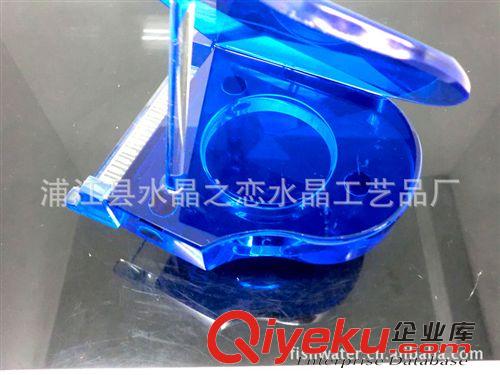 鋼琴、八音盒、樂器系列 廠家直銷 低價現貨供應小號藍色水晶鋼琴原始圖片3