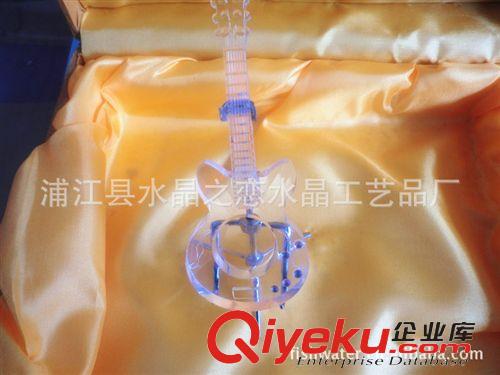 鋼琴、八音盒、樂器系列 cdj供應經典水晶吉他等水晶工藝品原始圖片3