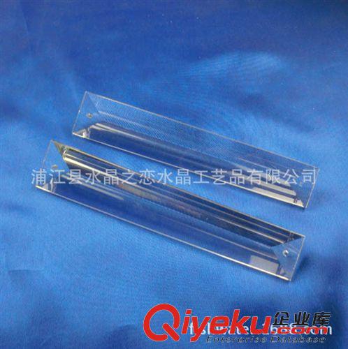 水晶燈飾配件 供應燈飾配件 150#大小頭水晶三角條 不規(guī)則雙孔水晶三角條原始圖片3