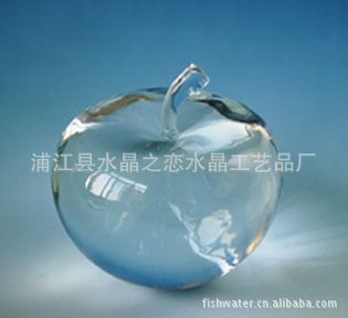 水晶蘋果 供應(yīng)50#粉紅色光蘋果等水晶工藝品，汽車掛件原始圖片3
