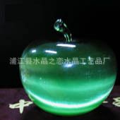 水晶蘋果 供應(yīng)70#粉紅色貓眼石蘋果等水晶工藝品，汽車掛件