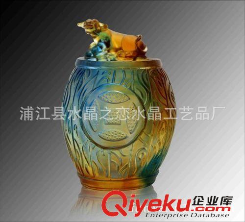 生肖年禮品 供應(yīng)牛筆筒  大展宏圖筆筒 琉璃筆筒 水晶琉璃筆筒