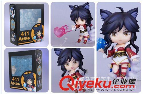 2015年{zx1}產品 廠家直銷 手辦批發LOL英雄聯盟 Q版411#九尾妖狐 阿貍 可換臉公仔原始圖片2