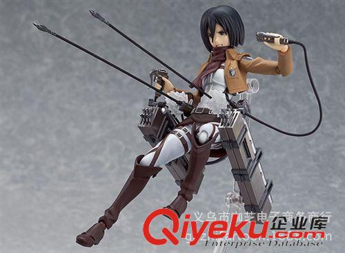 2015年{zx1}產(chǎn)品 咖芝動漫手辦批發(fā)Figma 進擊的巨人 203號 三笠 阿克曼工廠直銷原始圖片2