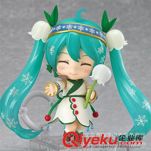 Q版粘土系列 咖芝動漫廠家直銷初音未來MIKU 2015 Q版雪初音 4款荷葉初音盒蛋