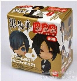 黑執事 咖芝動漫周邊批發9款黑執事盒蛋手辦黑底公仔擺件盒裝模型原始圖片2