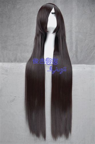{zx1}上線 俊吉假發(fā)  深棕色長直發(fā)80cm 100cm 萬用cosplay假發(fā)