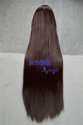 {zx1}上線 俊吉假發(fā)  深棕色長直發(fā)80cm 100cm 萬用cosplay假發(fā)