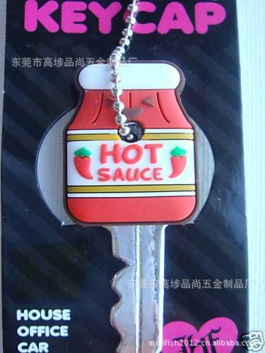 鑰匙套 Hot sauce plastic key cap，house office car