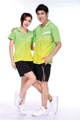 羽毛球服 特價(jià)2015夏季新款羽毛球服套裝短袖 速干情侶套裝羽毛球服運(yùn)動(dòng)球原始圖片2
