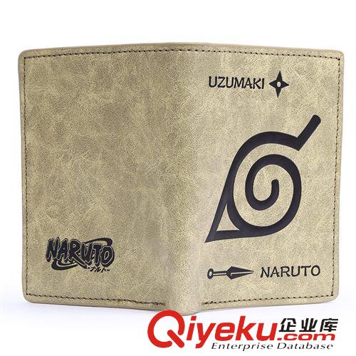 H-火影忍者 火影忍者naruto漩渦鳴人木葉標志短款錢包動漫周邊批發(fā)原始圖片3