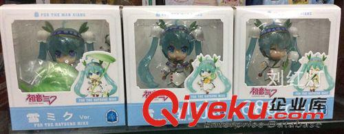 2015年2月份新产品 供应批发动漫 手办公仔 初音未来 Q板初音 3款荷叶初音盒装公仔