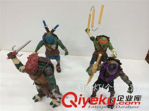 2014年8月份新產品 供應動漫 手辦 忍者神龜 電影版 4款關節(jié)可動忍者神龜手辦