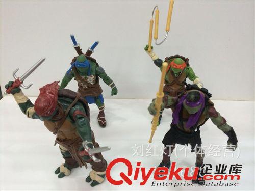 2014年8月份新產品 供應動漫 手辦 忍者神龜 電影版 4款關節(jié)可動忍者神龜手辦