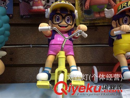 2014年6月份新產(chǎn)品 供應(yīng)批發(fā)動漫 手辦公仔 IQ博士 阿拉蕾 黃色單車小云手辦公仔原始圖片2