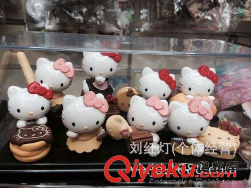 2014年4月份新產品 供應批發動漫 手辦公仔 Hello kitty KT貓 8款巧克力派KT貓公仔