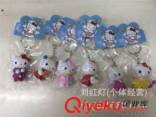 2014年4月份新產(chǎn)品 供應(yīng)批發(fā)動漫 鑰匙扣 Hello kitty KT貓 1代6款KT貓扣