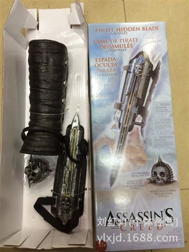正版尾貨 刺客信條袖劍 高質量1：1刺客信條袖箭 COSPLAY道具 2代黑旗原始圖片3