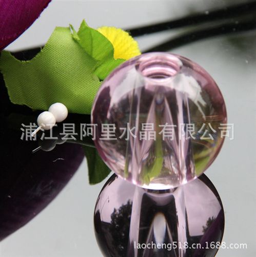 水晶球氣泡球系列 晶韻023廠家供應(yīng)彩色60mm打孔水晶球批發(fā)訂做均可（各種顏色）