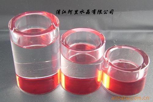 水晶燭臺系列 晶韻099廠家供應圓形彩色水晶蠟燭臺酒店用品可定做尺寸