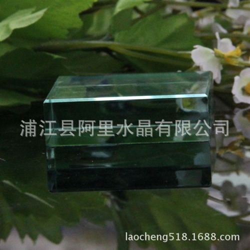 裝飾裝潢系列 綠色水晶玻璃方塊 定做尺寸批發(fā)原始圖片2