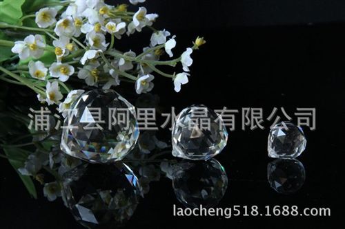 機磨飾品掛件 廠家直銷有現(xiàn)貨37mm單孔水晶馬眼金香檳色鍍彩水晶飾品批發(fā)定制