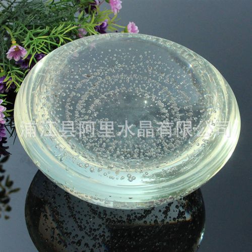 水晶半球 晶韵077低价现货供应150mm透明无色水晶气泡半球