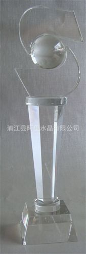水晶獎杯獎牌系列 晶韻108廠家供應水晶獎杯gd創意公司員工頒獎可刻字加LOGO原始圖片3