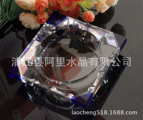 酒店用品煙灰缸紙巾盒系列 晶韻124廠家供應(yīng)gd歐式水晶拼角煙灰缸創(chuàng)意大號(hào)個(gè)性擺件禮品