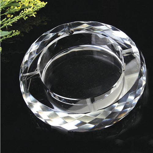 酒店用品煙灰缸紙巾盒系列 晶韻124廠家供應(yīng)gd歐式水晶拼角煙灰缸創(chuàng)意大號個性擺件禮品