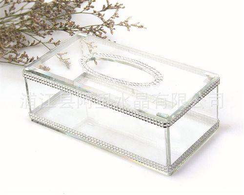 酒店用品煙灰缸紙巾盒系列 廠家供應長方形透明水晶紙巾盒酒店KTV用品餐巾紙盒