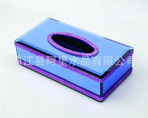 酒店用品煙灰缸紙巾盒系列 廠家供應長方形透明水晶紙巾盒酒店KTV用品餐巾紙盒原始圖片3