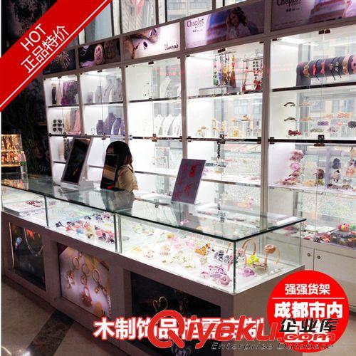 小飾品店貨架 四川倍強(qiáng) 廠家定制 小飾品烤漆木制貨柜 化妝品首飾貨架展示柜原始圖片2