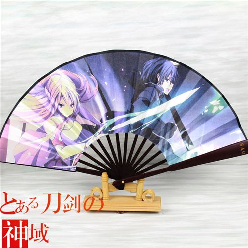 2015年新品 漫展熱銷8寸動漫折扇 雕刻工藝款 刀劍神域