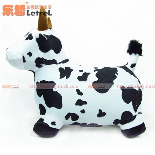 精品絨布跳跳馬-現(xiàn)貨 PVCgd充氣絨布跳跳馬奶牛 促銷(xiāo)禮品玩具