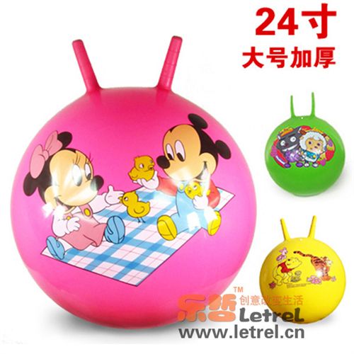 羊角球类-现货 jumping ball 厂家直销65cm加大加厚羊角球运动健身球跳舞球