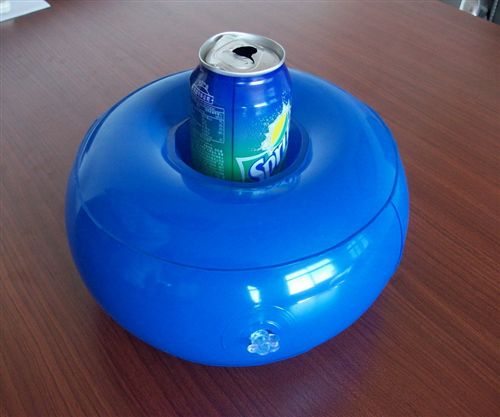 充氣啤酒托盤、杯座類 PVC充氣飲料啤酒五孔圓形杯座，【環(huán)保，歡迎定做】