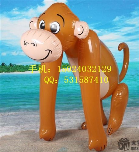 充氣動物類 【自產(chǎn)自銷】PVC充氣猴子、PVC充氣卡通動物玩具